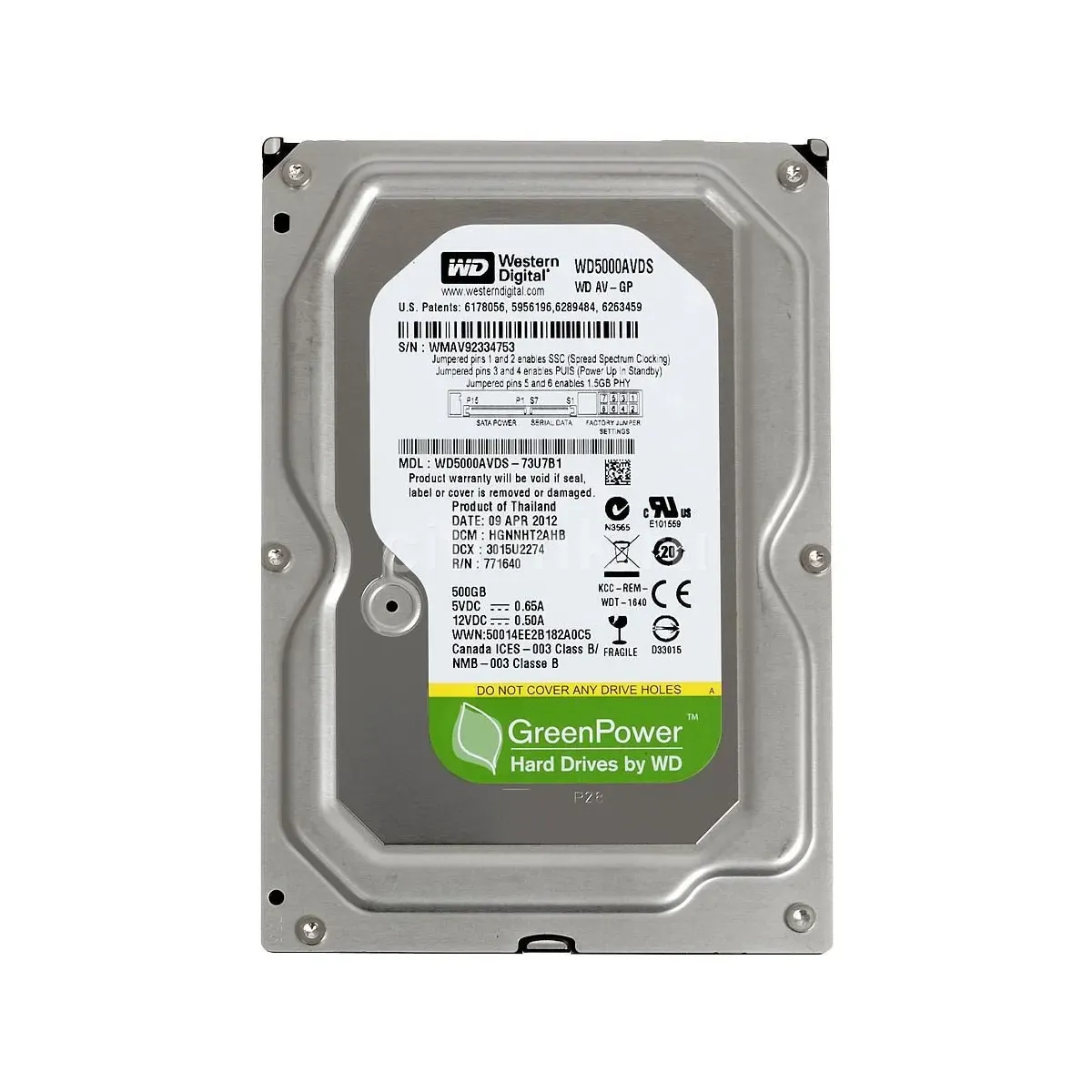 Western Digital Blue  SATA 3.0 7200 RPM 3.5'' 500 GB Harddisk