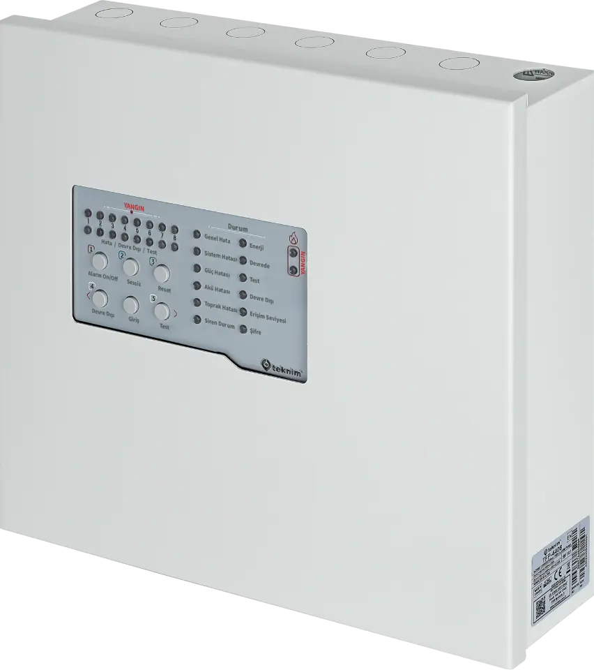 Teknim TFP-4408P 8 Bölgeli Konvansiyonel Yangın Alarm Paneli METAL Kasa