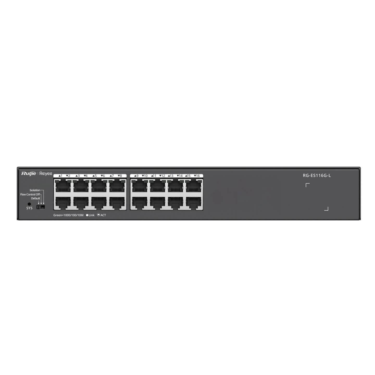 Ruijie Reyee RG-ES116G-L 16 Port 10/100/1000 Mbps Gigabit Yönetilemez Switch