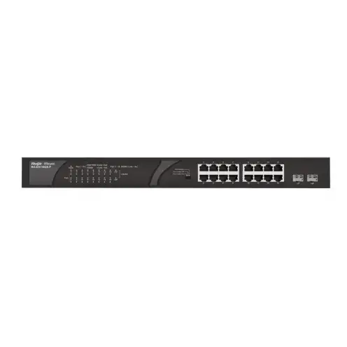 RUIJIE REYEE RG-ES118GS-P 16 PORT GIGABIT + 2 PORT 1GB SFP 247W POE RACKMOUNT SWITCH
