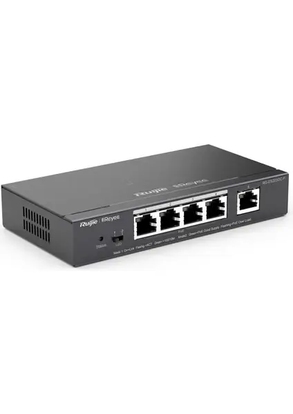 Ruijie Reyee RG-ES205GC-P , 5 Port Gigabit , 4 Port POE (54W) , Cloud Yönetilebilir , Switch