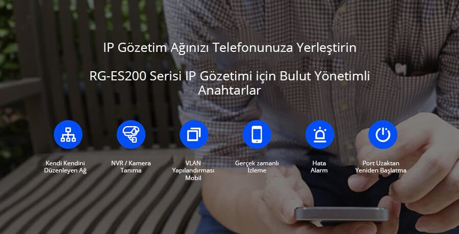 Reyee RG-ES209GC-P 9 Portlu Gigabit 8 Port Poe(120w) Yönetilebilir Switch