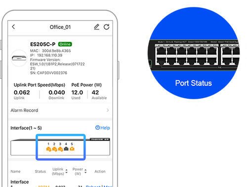 Reyee RG-ES209GC-P 9 Portlu Gigabit 8 Port Poe(120w) Yönetilebilir Switch