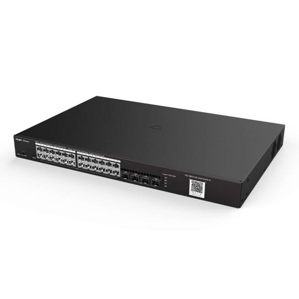 RUIJIE REYEE RG-NBS3100-24GT4SFP-P 24GE PoE Port (370W),4xSFP Yönetilebilir