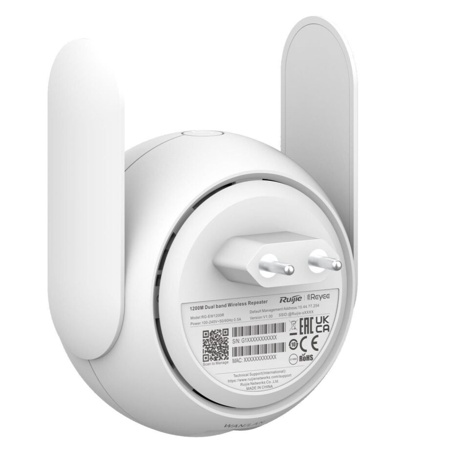 Ruijie Reyee RG-EW1200R Priz Tipi Dual-Band Wi-Fi Extender