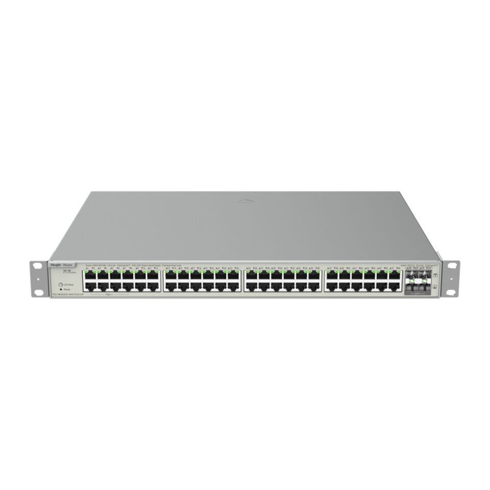 RUIJIE REYEE RG-NBS5200-48GT4XS-UP 48GE PoE+ Port (740W), 4x 10G SFP L3 Yön Sw