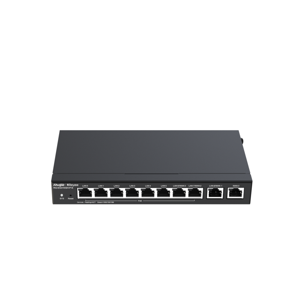Reyee RG-EG310GH-P-E 10 Port Cloud PoE Yönlendirici