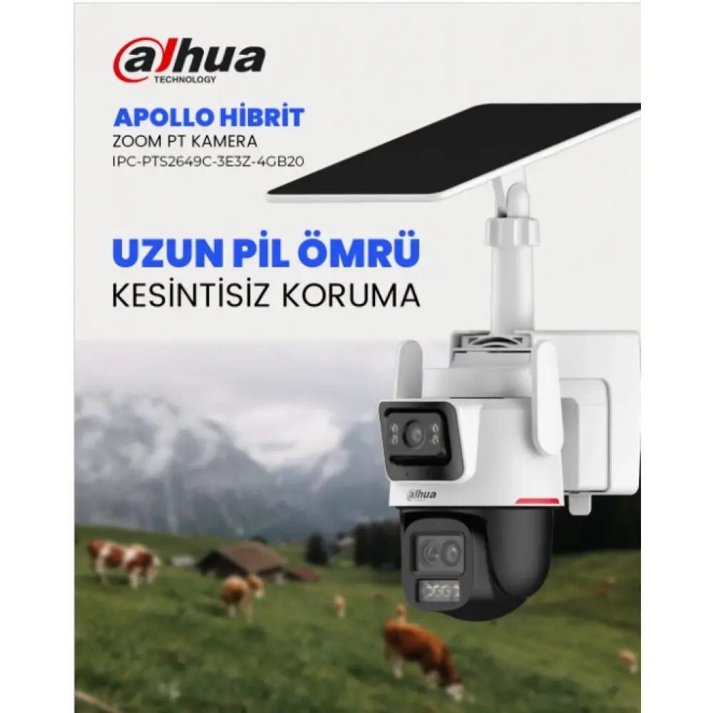 Dahua PTS2649C 3+3MP WizColor PT 4G Solar Kamera