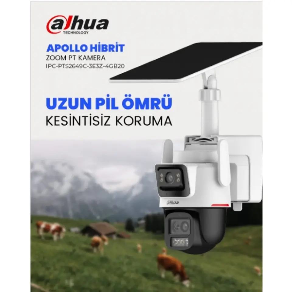Dahua PTS2649C 3+3MP WizColor PT 4G Solar Kamera