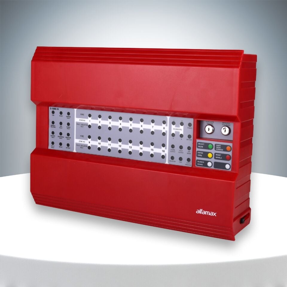 ALFAMAX  C-1000-4 4 Zonlu Konvansiyonel Yangın Alarm Paneli