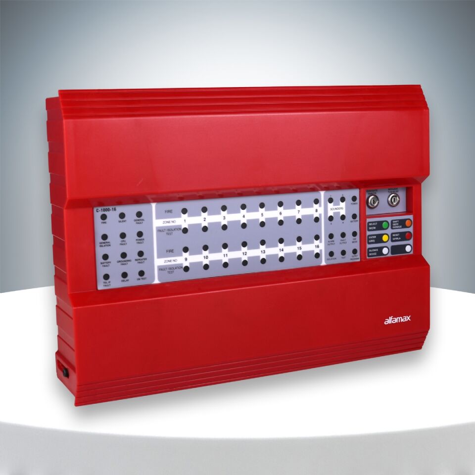 ALFAMAX  C-1000-4 4 Zonlu Konvansiyonel Yangın Alarm Paneli