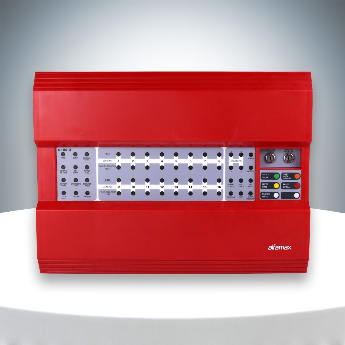 ALFAMAX C-1000-16R AX16 ZONE TEKRARLAMA PANELİ