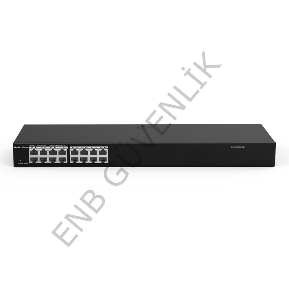 RUIJIE RG-ES216GC, 16-Port Gigabit Bulut Yönetimli PoE Olmayan Anahtar
