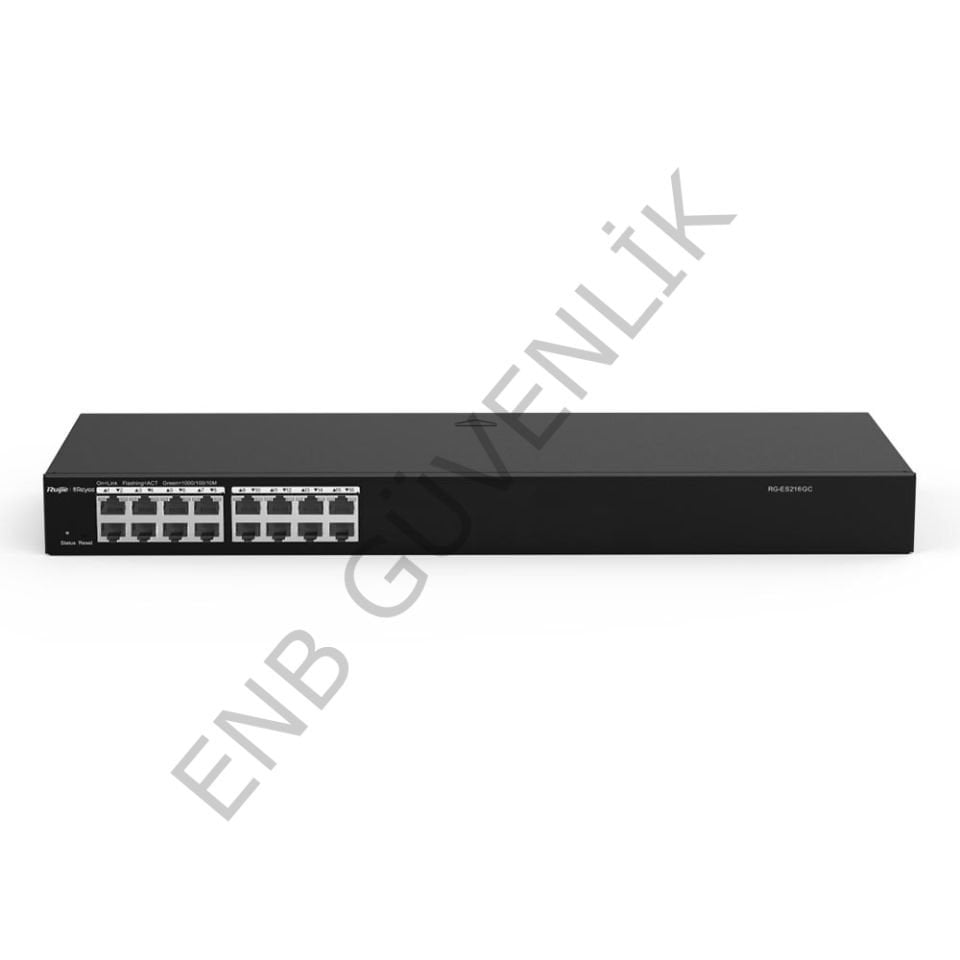 RUIJIE RG-ES216GC, 16-Port Gigabit Bulut Yönetimli PoE Olmayan Anahtar