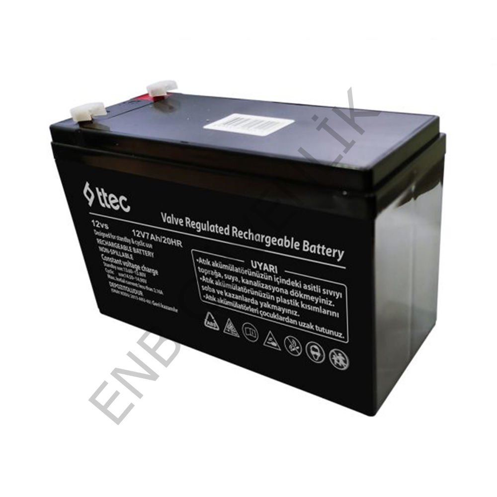 Ttec 12V 7Ah Bakımsız Kuru Akü ttec
