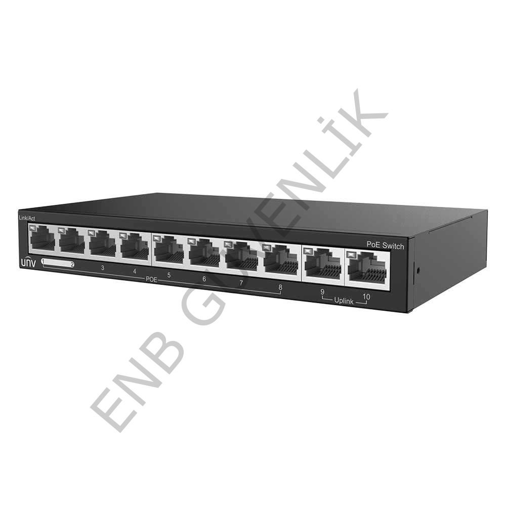 Uniview NSW2020-10T-POE-IN 8 Port 10/100 Poe + 2port 10/100 Ethernet Poe Yönetilemez Switch