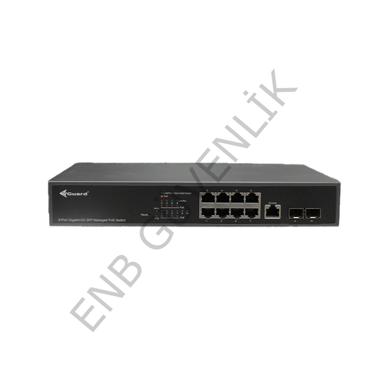 VGuard VG-SW2008PM-140 8 Port Yönetilebilir PoE Switch