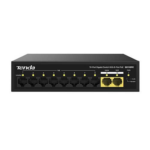 Tenda SG110PC 8 Port 10/100/1000 Mbps Gigabit PoE Switch